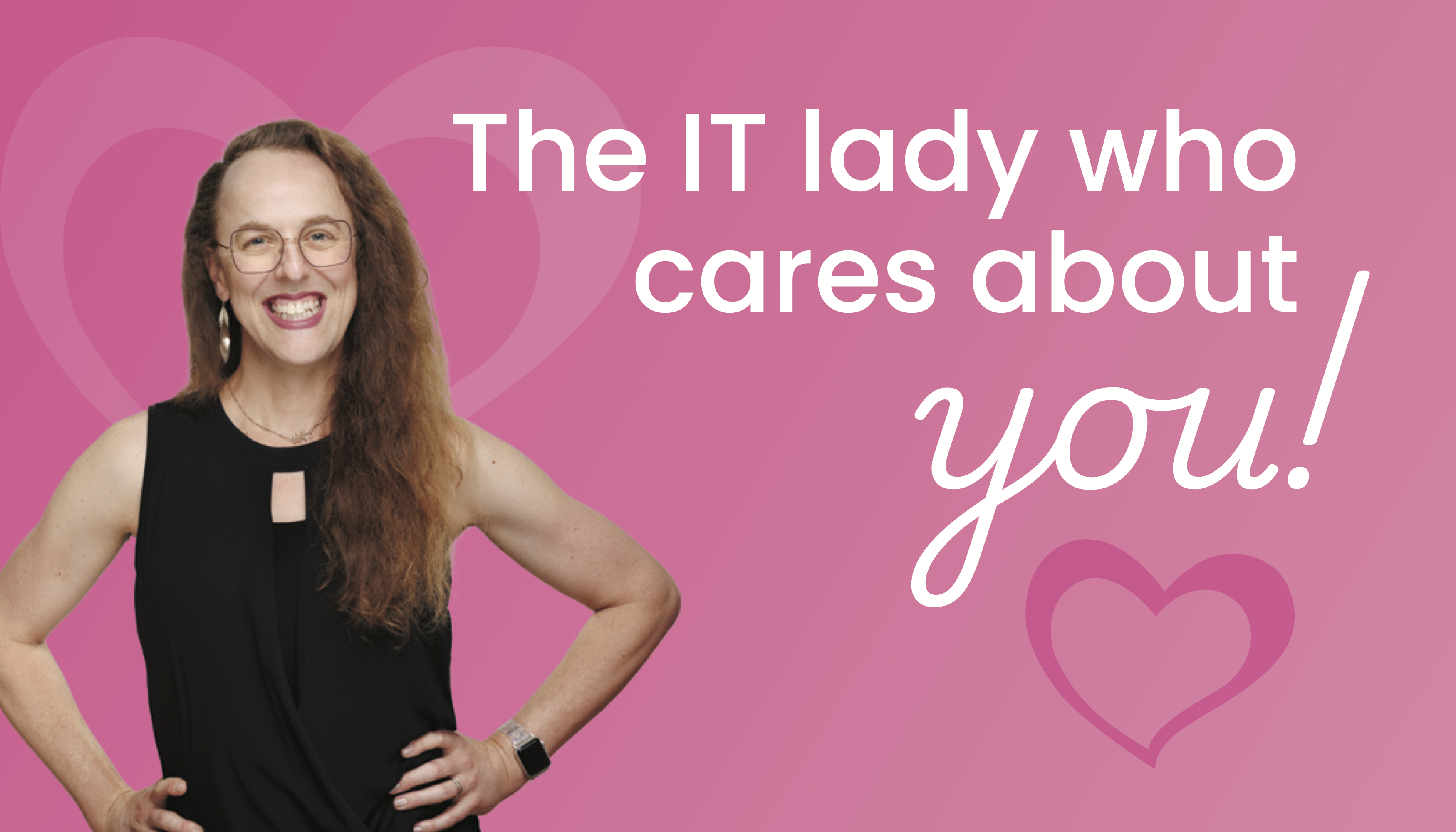 Bust of Bryleigh Raethstein, owner of Raethstein Consulting, LLC, with text 'The IT Lady who cares about you'